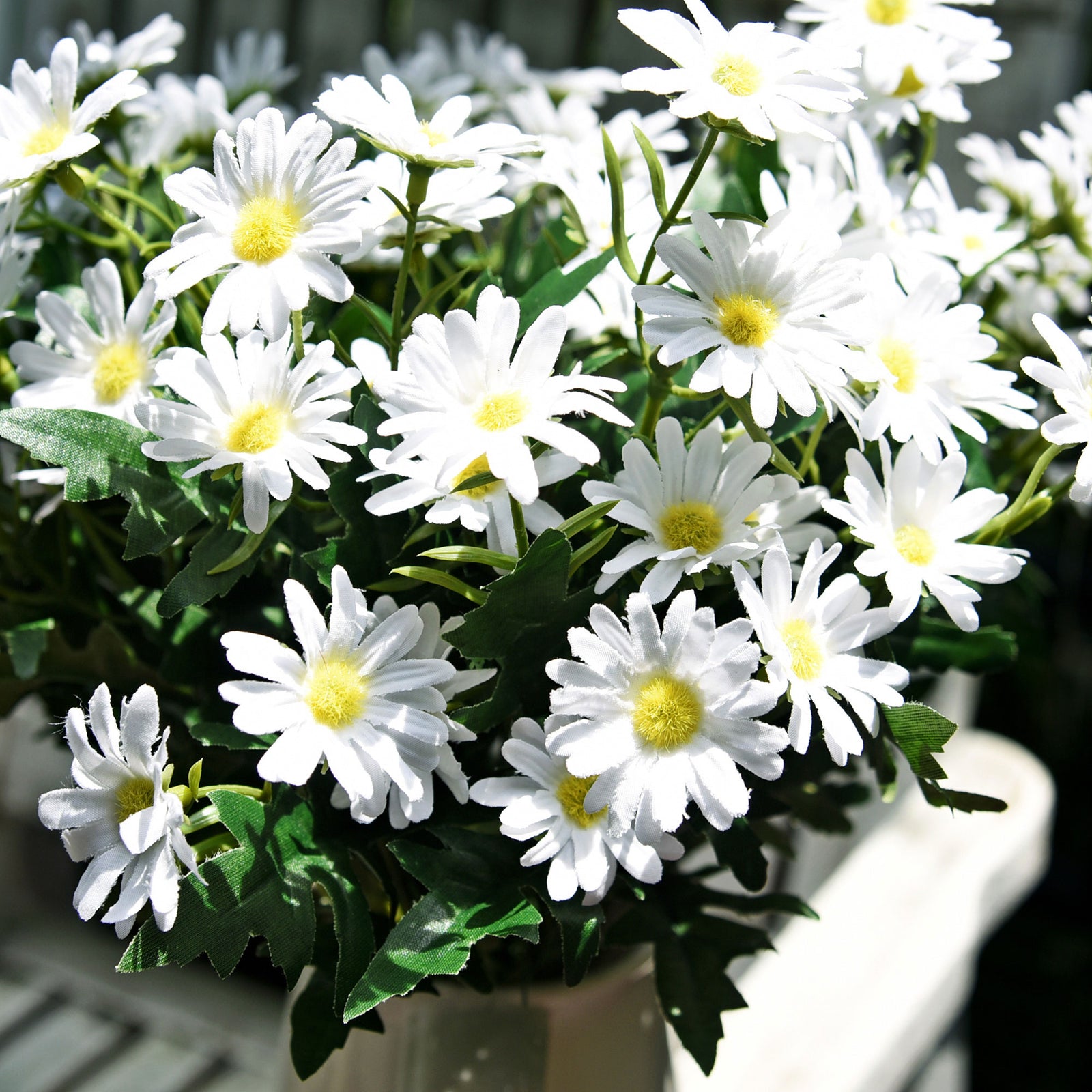 Simply White artificial daisy flowers shown in an additional product view for floral arrangements.