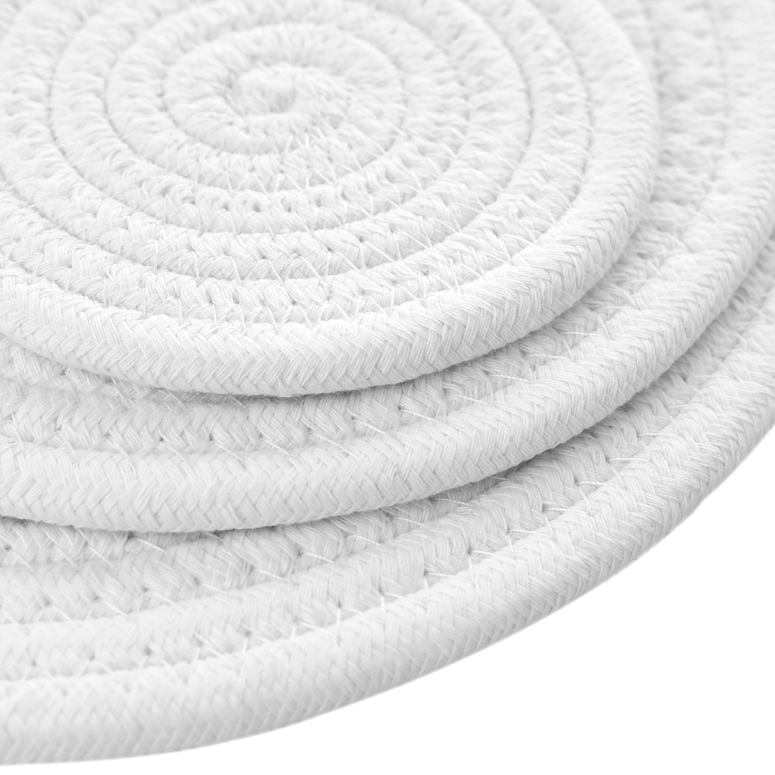 White woven cotton table mats shown in an alternate product view.